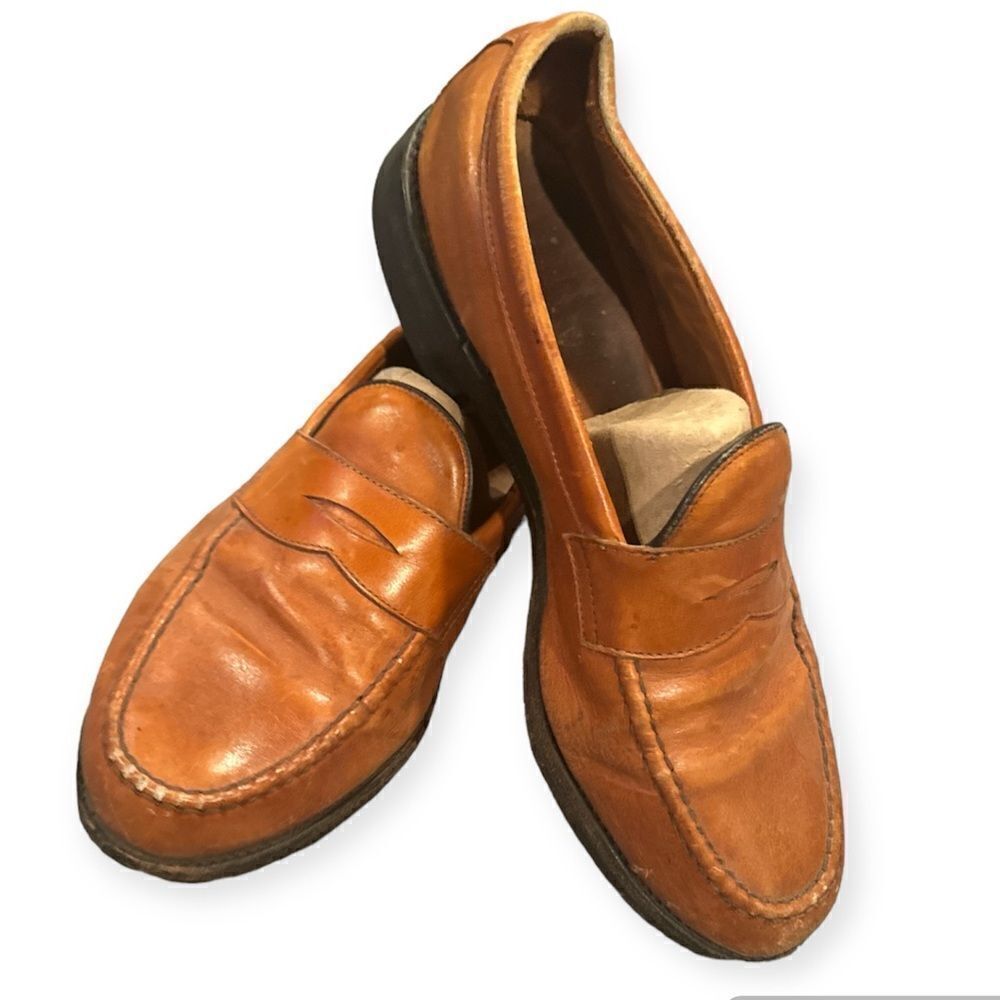 Allen Edmonds Tan/Cognac Leather Penny Loafers